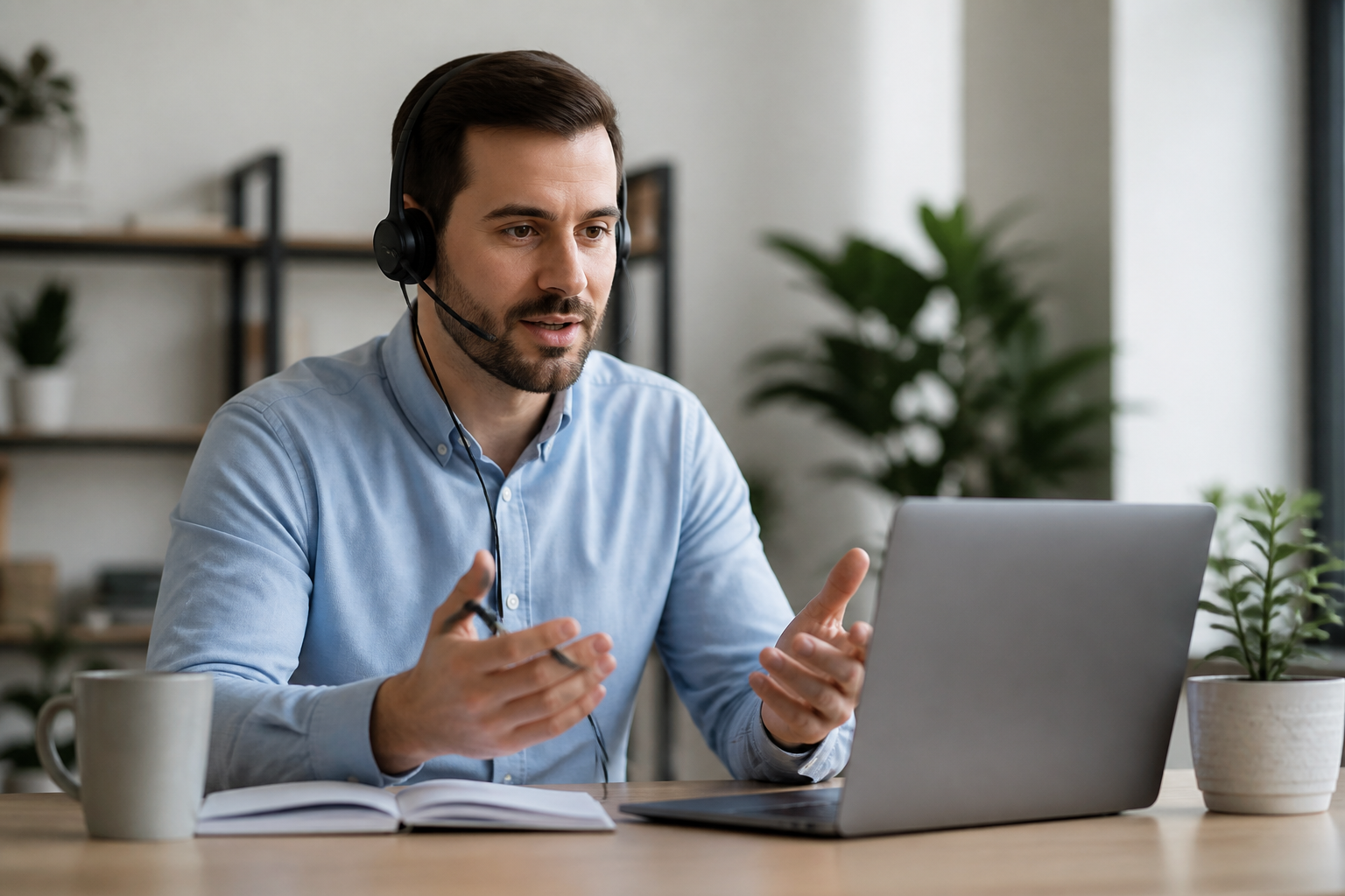 IT support technician assisting a client remotely