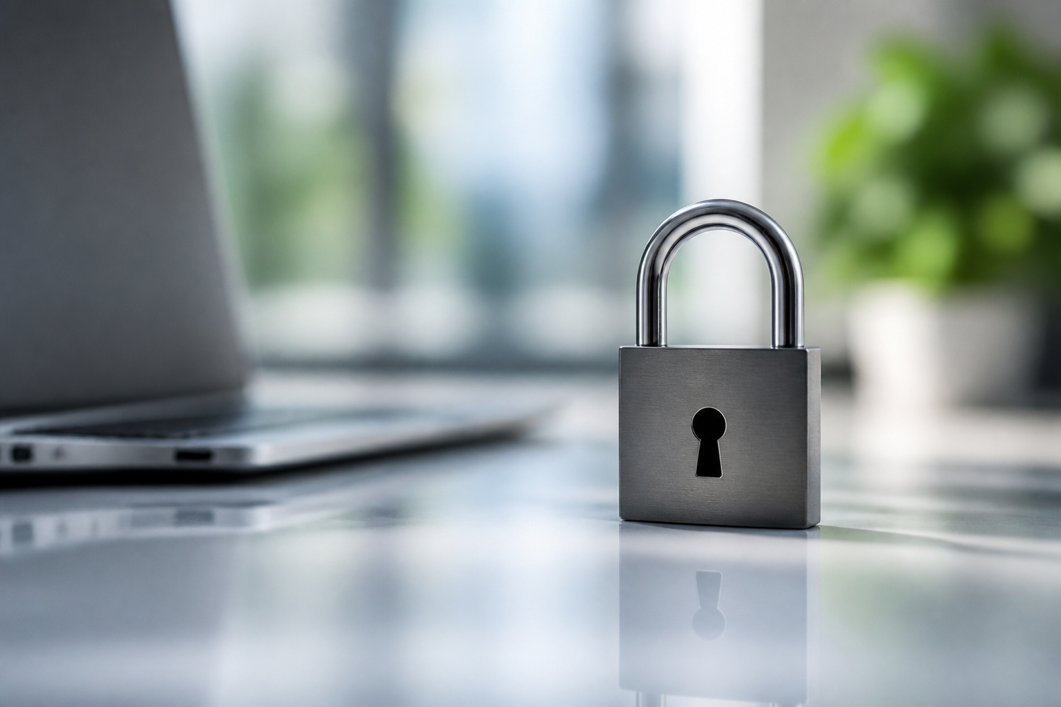 A padlock icon symbolizing strong cybersecurity and protection against phishing.