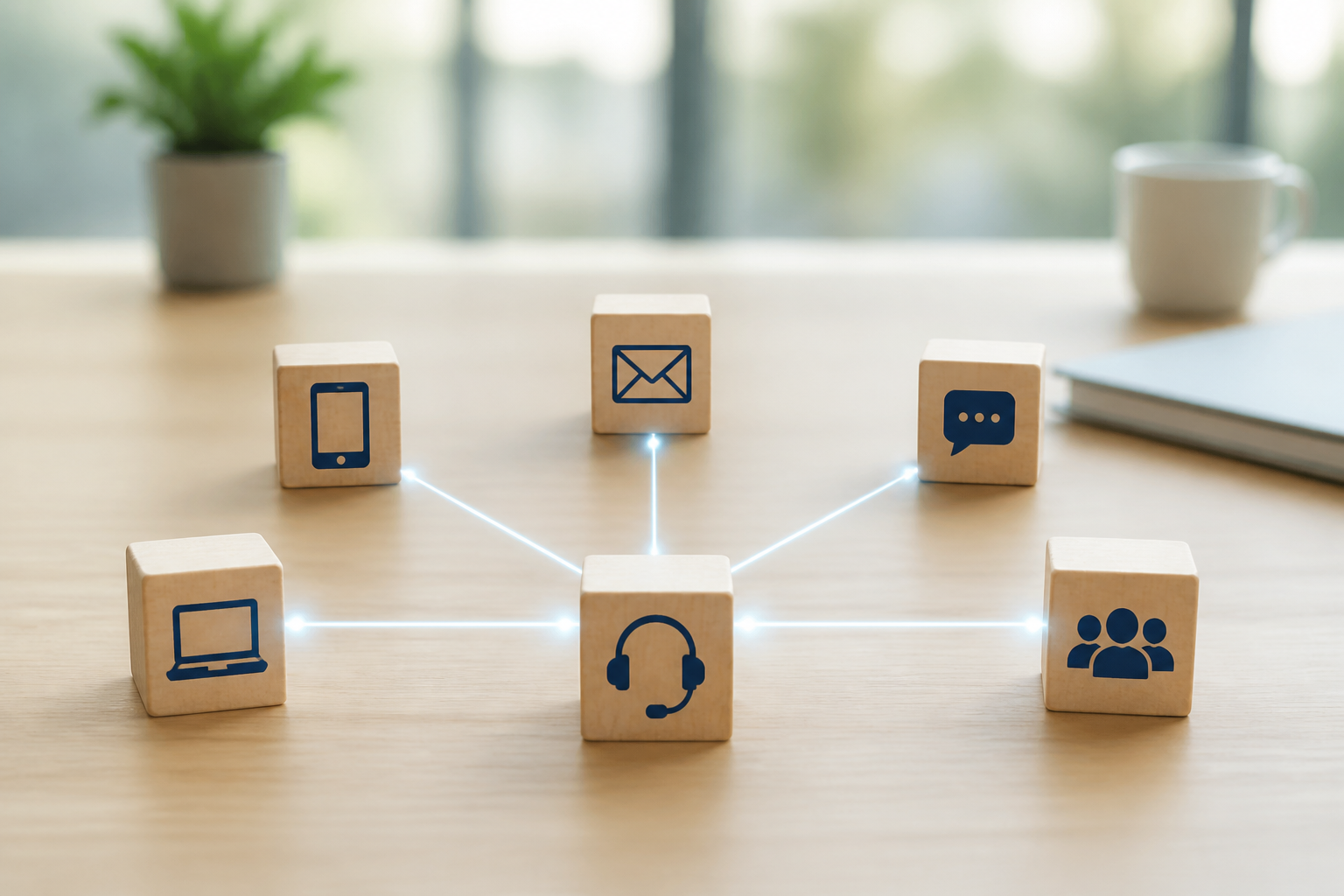 Diagram outlining different IT service channels