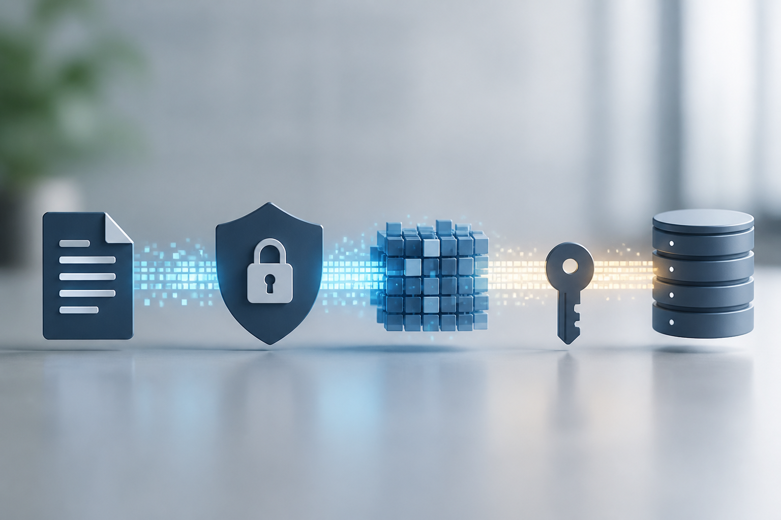 Diagram showing data encryption processes