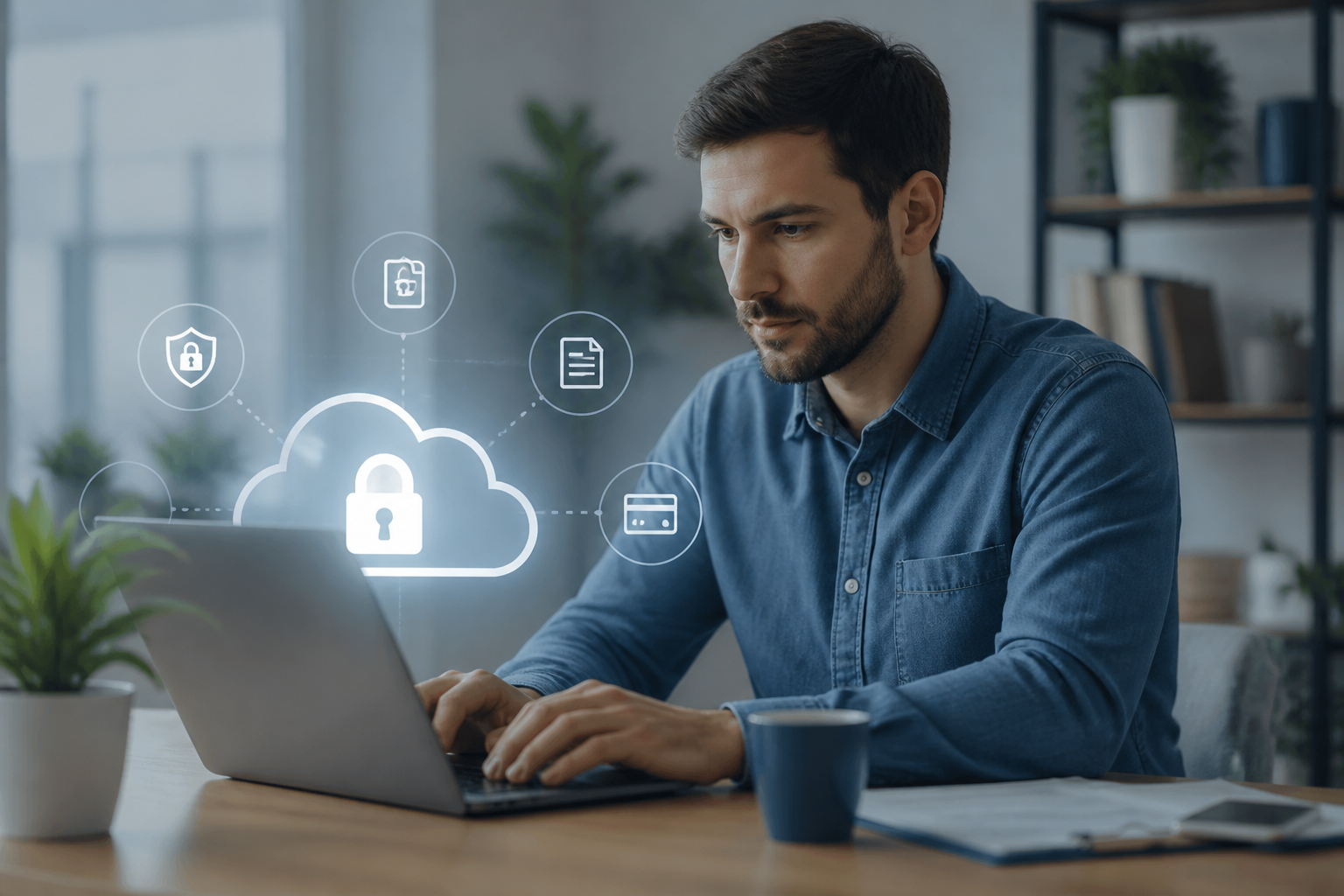 Secure cloud infrastructure protecting small business data