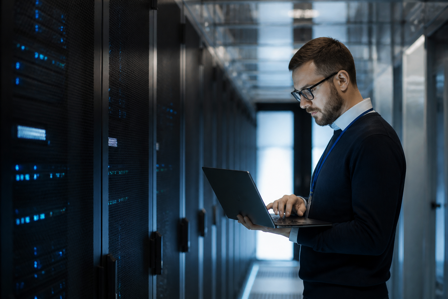Secure server room protecting encrypted data