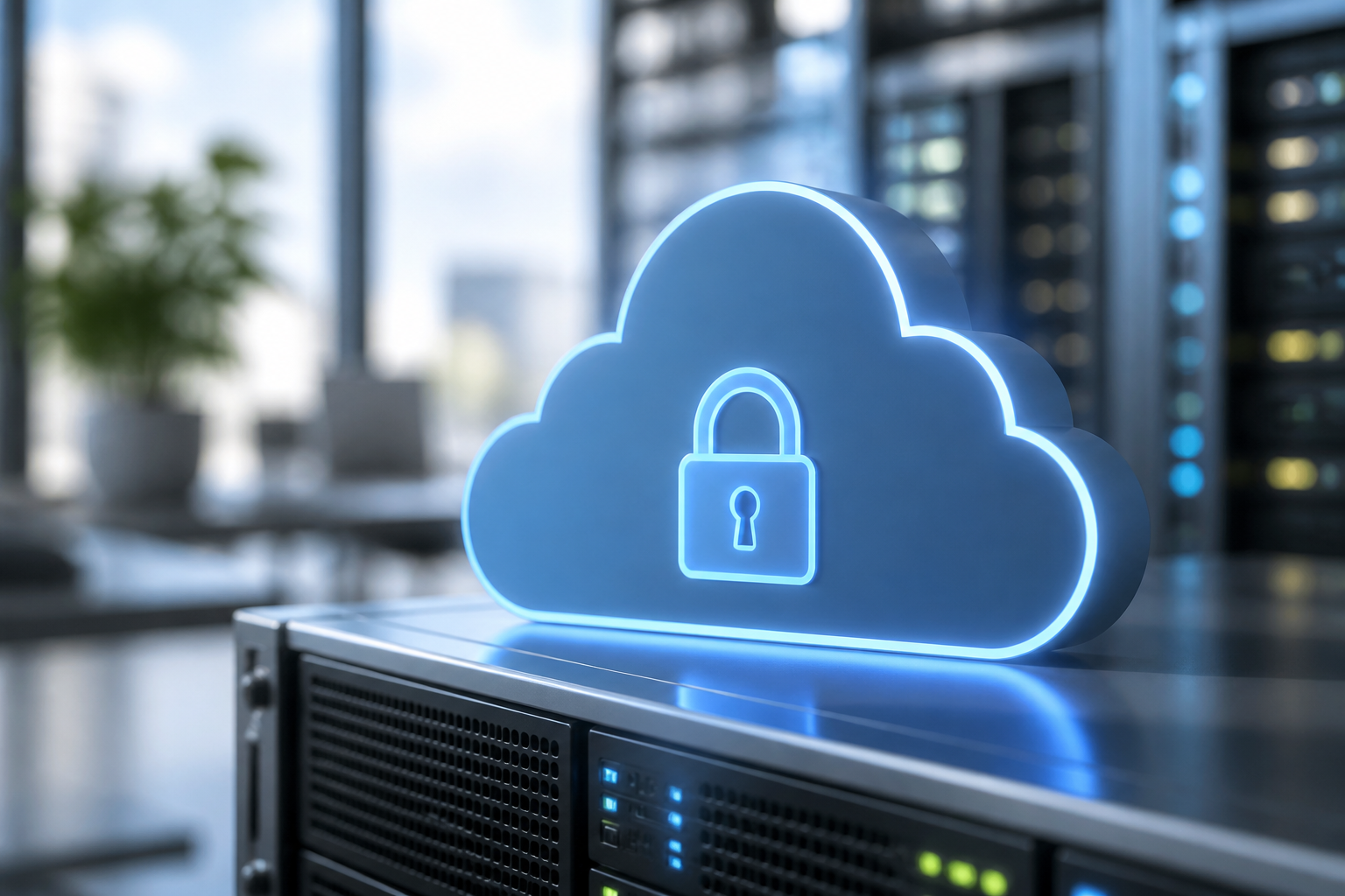 Visual representation of a secure cloud server
