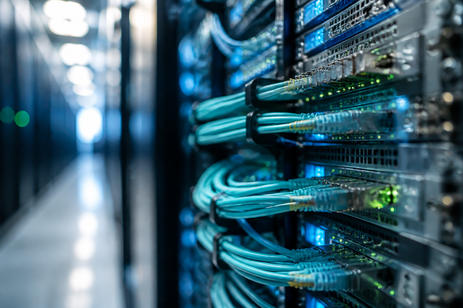 A network of secure data connections, representing robust IT infrastructure