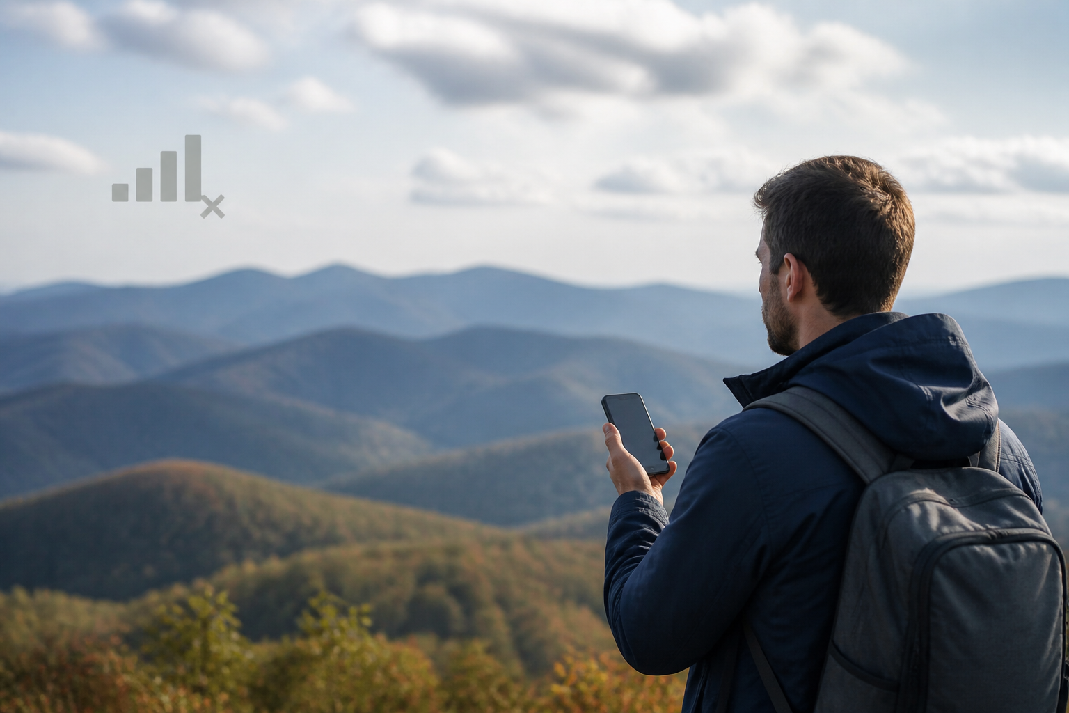 Mountainous landscape impacting network signal in Asheville